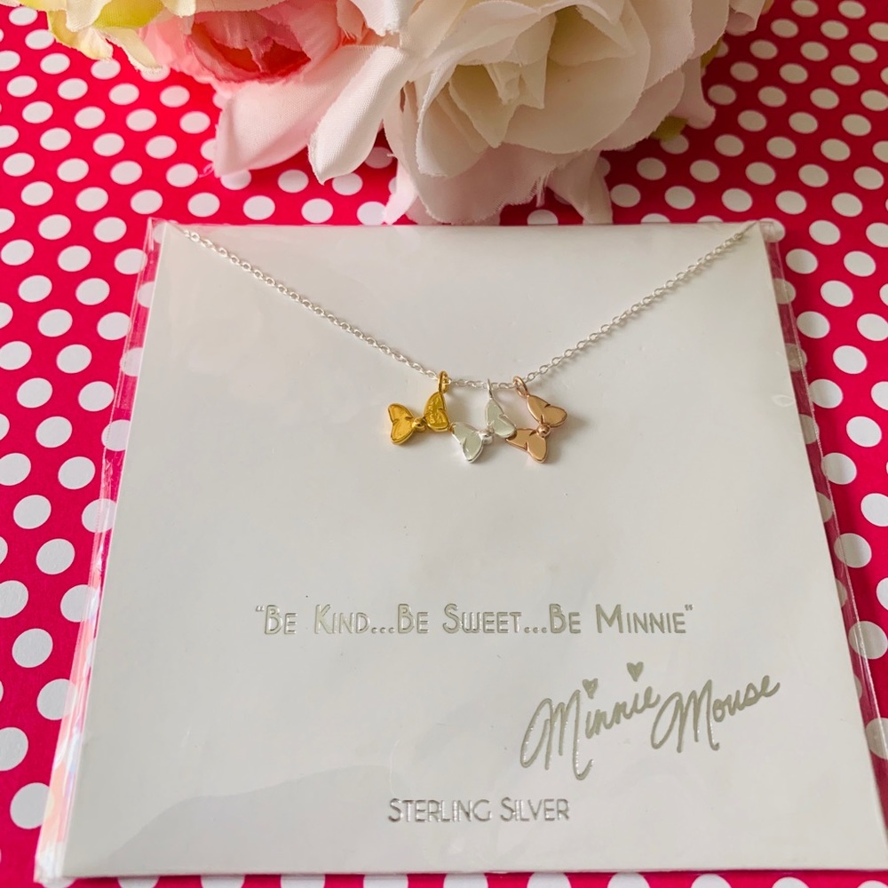Disney Parks Collection Minnie Mouse Bow Necklace